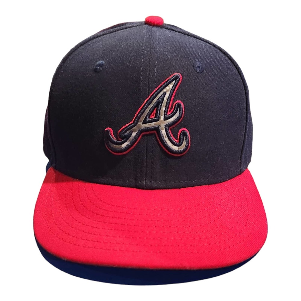 New Era 59Fifty Atlanta Braves Fitted Hat 6 7/8 Camo Big A cap MLB